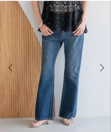 로리즈팜 데님 플레어 팬츠