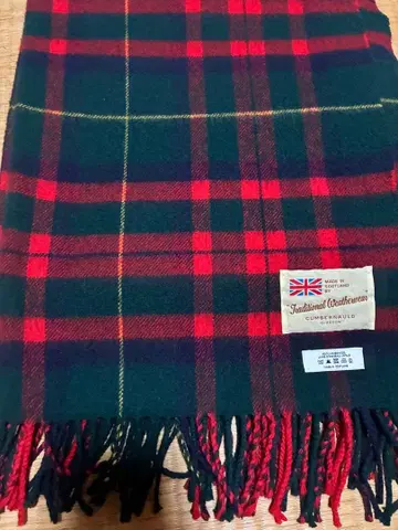 트래디셔널 웨더웨어 빨간색 타탄 체크 스톨