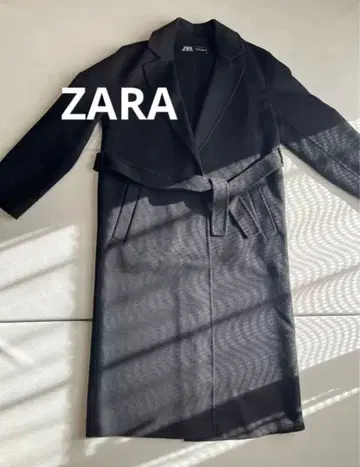 ZARA 롱 코트 허리 벨트 포함 오픈 코트