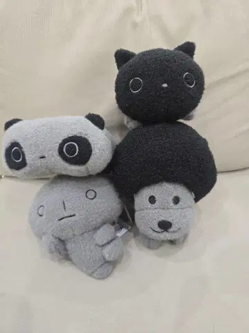 San-X 올스타즈 복슬복슬 블랙 컬러 봉제 인형 총 4종