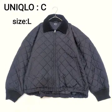 새상품급 UNIQLO C 퀼팅 퍼프 테크 블루종 L 블랙 유니클로 C