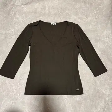 폭시 부티크 38 사이즈 브라운 상의 7부 기장