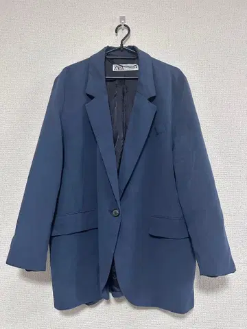 ZARA 네이비 블루 테일러드 자켓