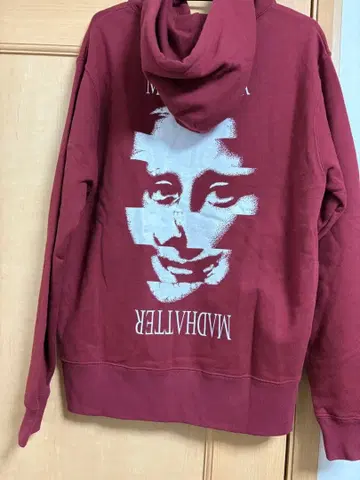 구제 의류 버건디 집업 후드티