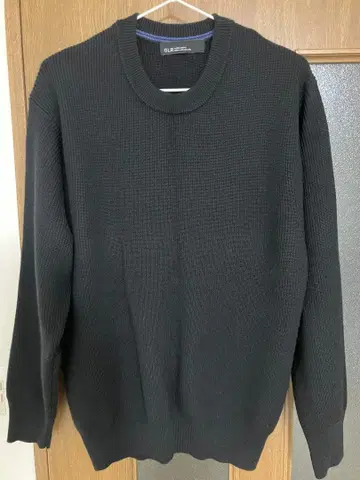 UNITED ARROWS GRL 밀라노 리브 크루넥 니트 L 사이즈 블랙