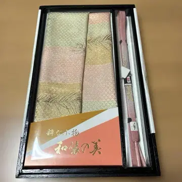 순수 실크 허리띠 오비 장식 천 세트 핑크 계열