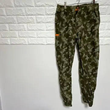 카모 패턴 방수 워크 팬츠 [ L ] 지퍼 오렌지