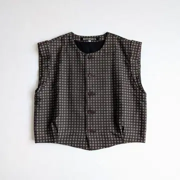 HAVERSACK 깅엄 자카드 컴팩트 베스트 카구레 kagure