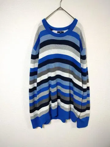 갭 GAP 니트 스웨터 남성용 3L 상당 보더 무늬 면 100% 새상품급