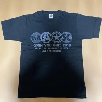 GOSH YOU GIG!! 2018 티셔츠 L 블랙 스타 클럽 밴딩