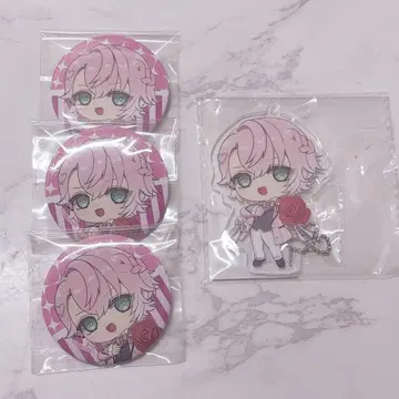 크로노바 아마무 레무 캔뱃지 3개 아크릴 키링