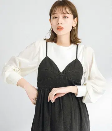 [WEB 한정판] 퍼프 슬리브 콤비 풀오버