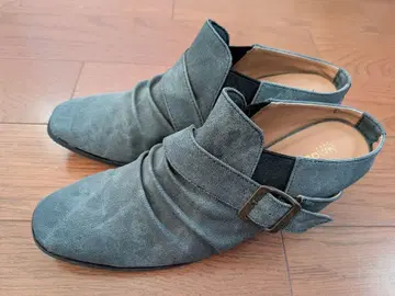 그레이 데님풍 슬링백 부티