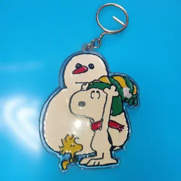 스누피 눈사람 아크릴 키링