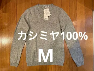 유니클로 캐시미어 100% V넥 M