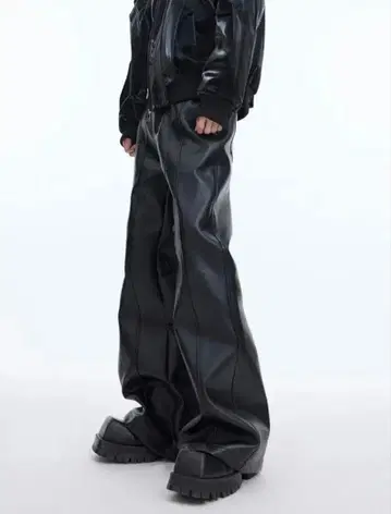 Argue Culture 인조 가죽 플레어 팬츠