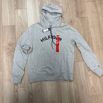 TOMMY HILFIGER 그레이 후드 부착 후드티