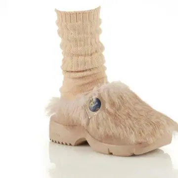 Yello 퍼 샌들 부츠