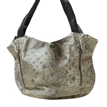 러셋 토트백 꽃무늬 모노그램