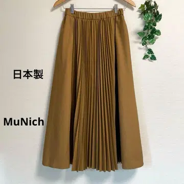 MuNich*일본제 카멜 플리츠 스커트 뮤닉 롱 스커트