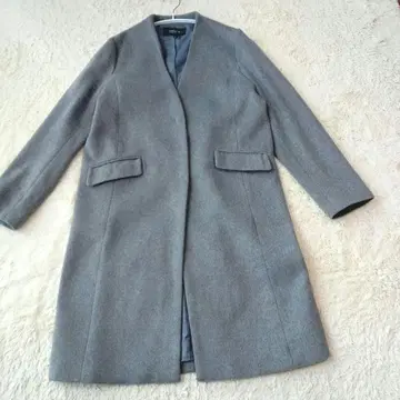 컴시즘 COMME CA ISM 노카라 코트 롱 그레이 M