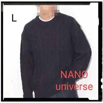 NANO universe [새상품급] 코튼 벌키 케이블 니트