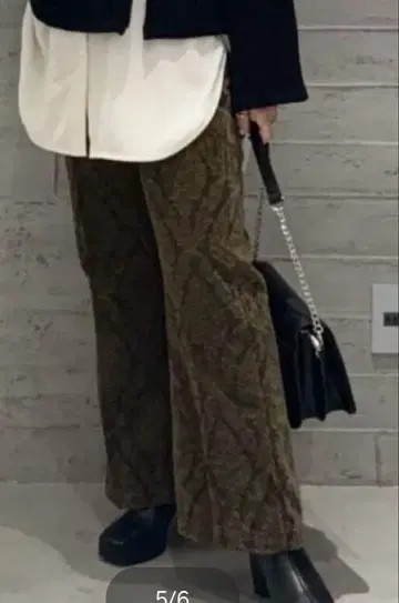 하레 HARE 팬츠 하의 여성용 가을 옷 겨울 의류 자수