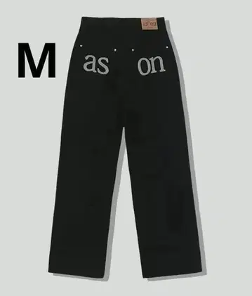 as'on 와이드 팬츠 M 블랙