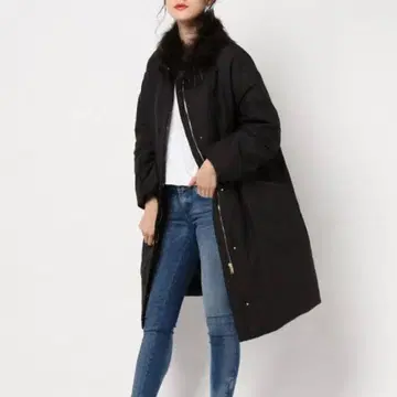 [ 새상품급 ] 그린라벨 2way 롱다운 노스티치 퍼