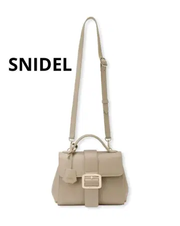 SNIDEL 스퀘어 버클 가죽 미니 백