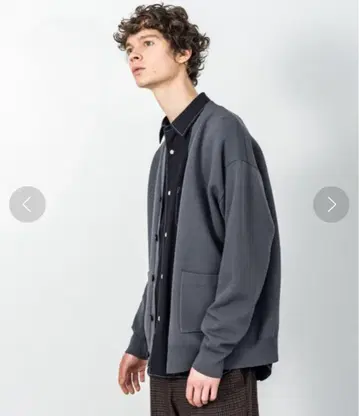 [ SLICK ] 스릭 더블 에어 니트 가디건 그레이