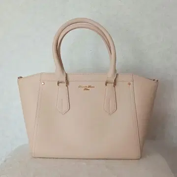 사만다 타바사 토트백 핸드백 크림 베이지 골드 로고