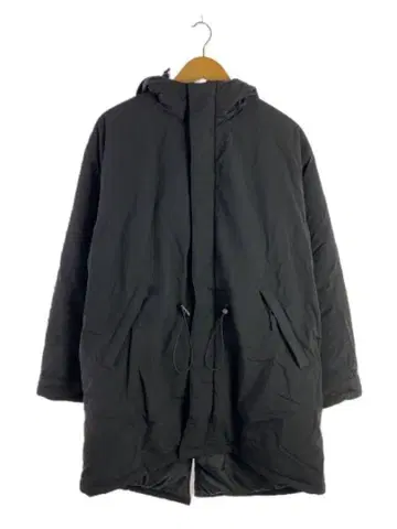 후드 부착 다운 자켓 블루 그레이