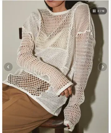 TODAYFUL 패치워크 메쉬 상의