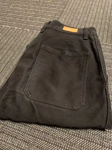 FOB FACTORY 블랙 몰스킨 트라우저 S 일본제