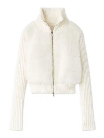 SNIDEL 퍼 니트 블루종