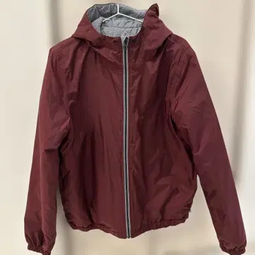 PETIT BATEAU 후드 부착 버건디 자켓 M