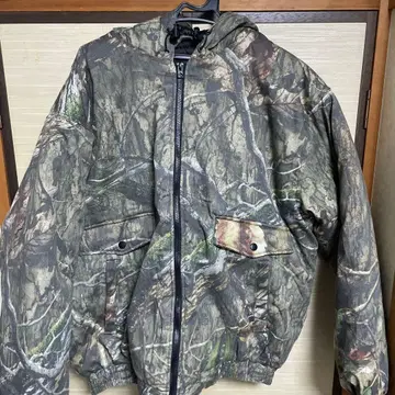카모 무늬 아웃도어 자켓 L 카모플라쥬 방한 헌팅 경량 남성용