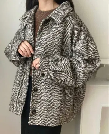 LAUIR 믹스 헤링본 자켓