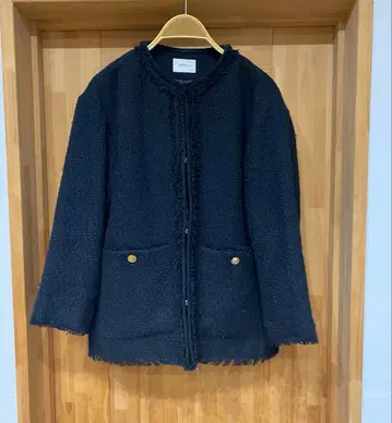 SHIPS any 쉽스에니 트위드 노카라 오버 자켓