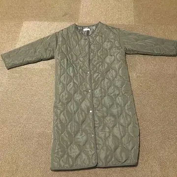 [ 새상품급 ] sokatsuma 블랙 퀼팅 롱 코트