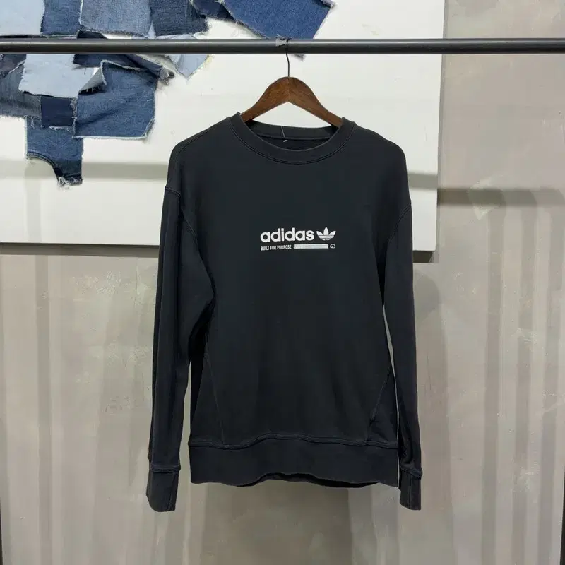 (95) Adidas Casual Flame Logo Printing Sweatshirt Long Sleeve T-shirt