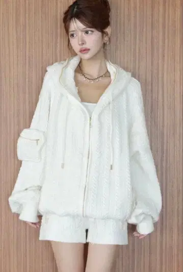 randy 니트 카고 셋업 화이트 s