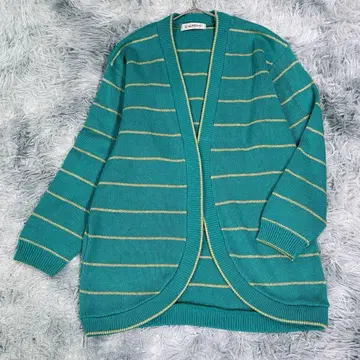 D.MARSHI 가디건 스트라이프 그린 봄/가을/겨울 여성용
