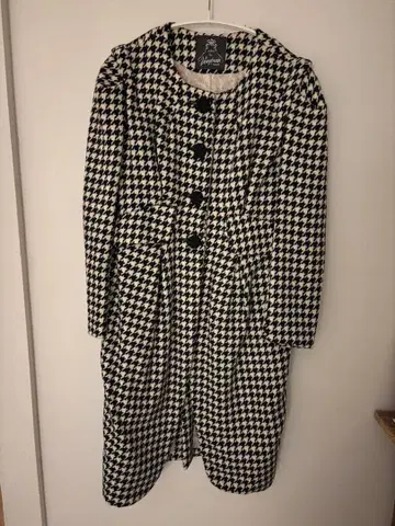 Verybrain 하운드투스 패턴 롱 코트