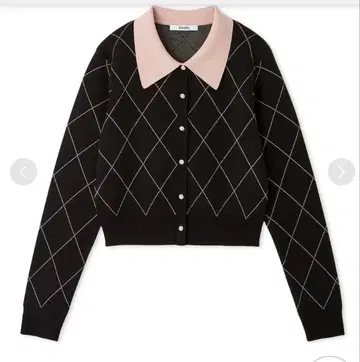 미사용 새상품 [ USAGI ONLINE 한정판 ] 아가일 체크 가디건