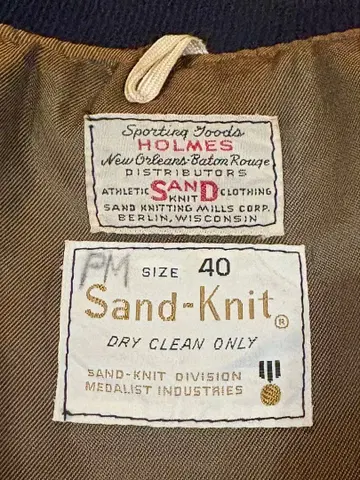 [ 1960's ] 빈티지 샌드 니트 아워드 자켓