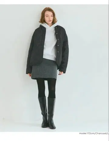 [ coca ] 워셔블 리버서블 퀼팅 블루종 XL 사이즈