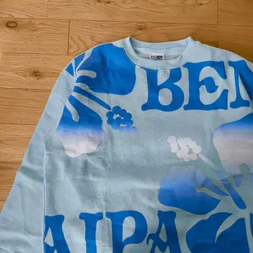 90s 빈티지 AIPA 올 패턴 맨투맨 하이비스커스 갸루 아이파 서프