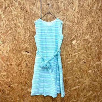 Leilian 레리안 롱 원피스 보더 블루 여성용 11